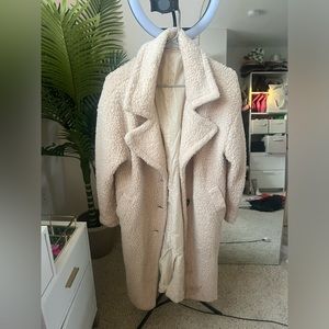White Sherpa coat